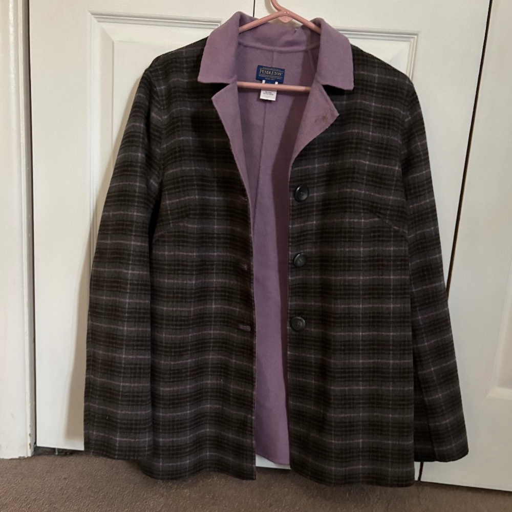 Pendleton plaid felt jacket